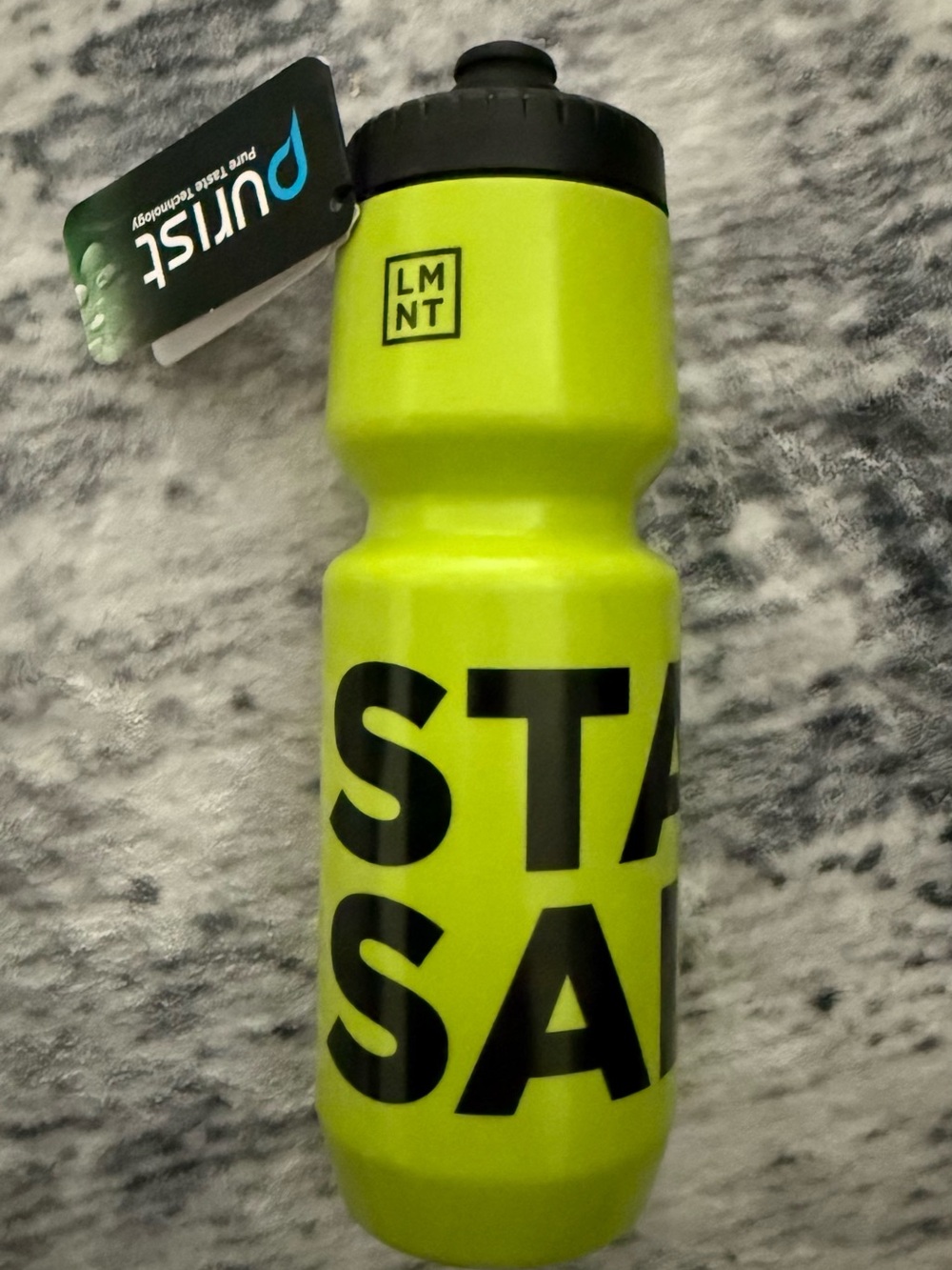 LMNT Lime Green Sports Water Bottle - Stylish Hydration